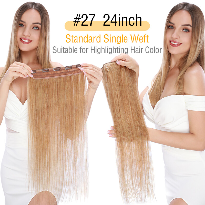 CLEARANCE Clip in One Piece 100% Real Human Remy Hair Extensions Full Head 1PCS