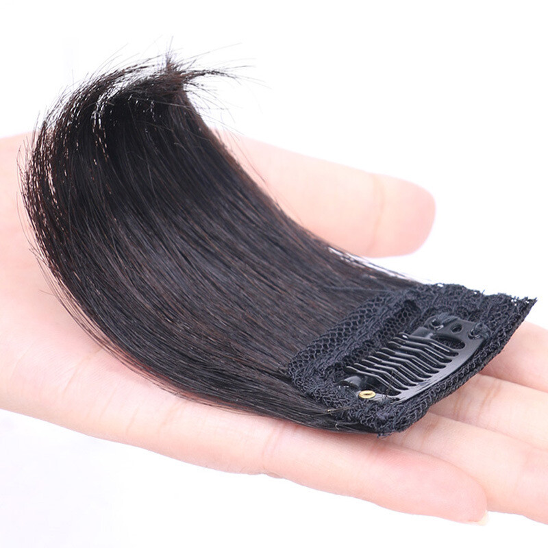 Mini Frontal Bangs Hair Mono Clip in Topper Hairpiece Loss Hair Extension