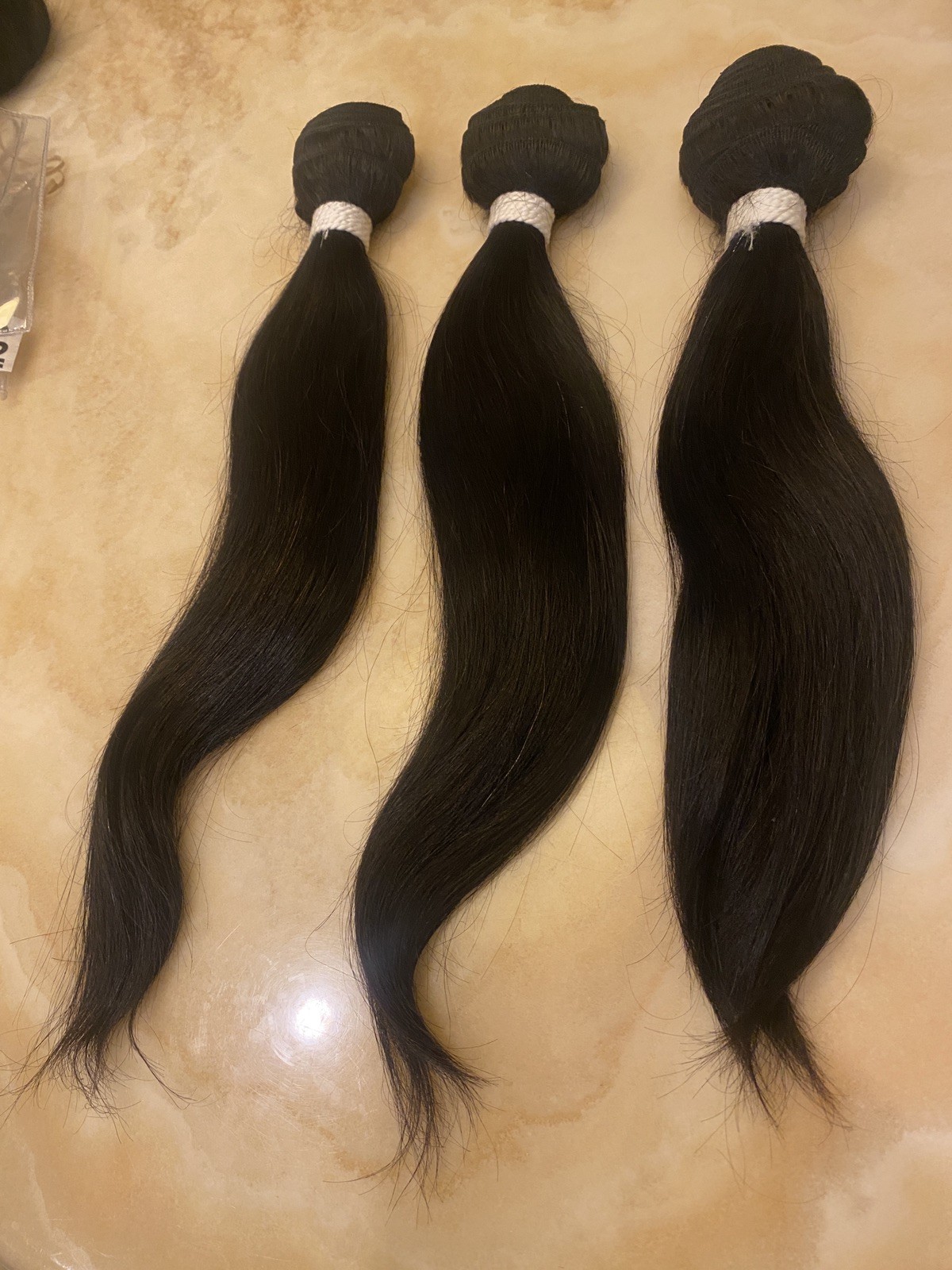 BRAZILIAN NATURAL UPROCESSED 100% HUMAN HAIR EXTENSION 3 BUNDLE “14,”16,”16 INCH