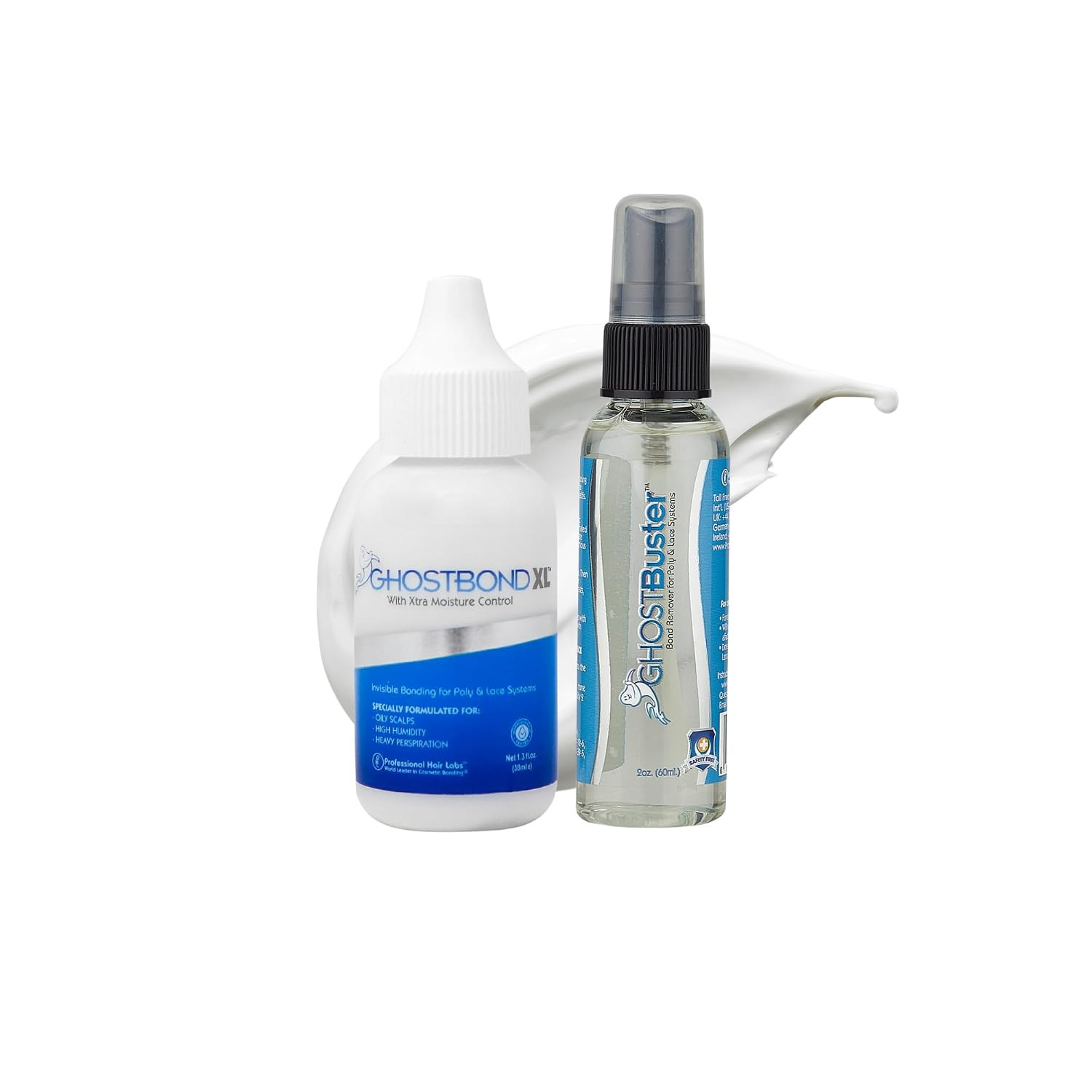 GHOSTBOND XL 1.3Oz & Ghostbuster 2Oz – Waterproof Wig Glue and Quick-Acting Adhe