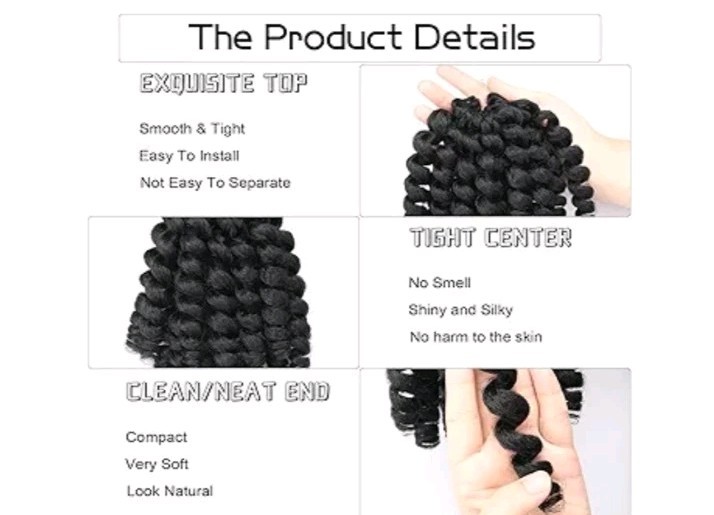 Wand Curl Crochet Hair Jamaican Bounce 6 Packs Twist Braid Hair for Black Women