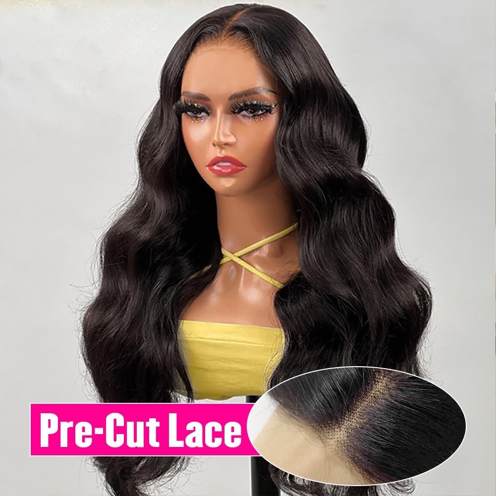 Brazilian Body Wave Precut 4×4 LaceFront Wig Human Hair Glueless Wig Wear and Go