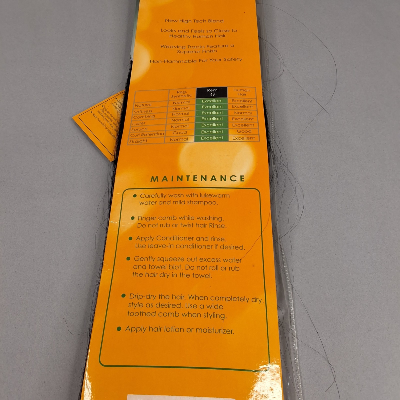 16” #1B Off Black Yaky Straight Bulk Braiding Human Blend Hair by Remi Gold