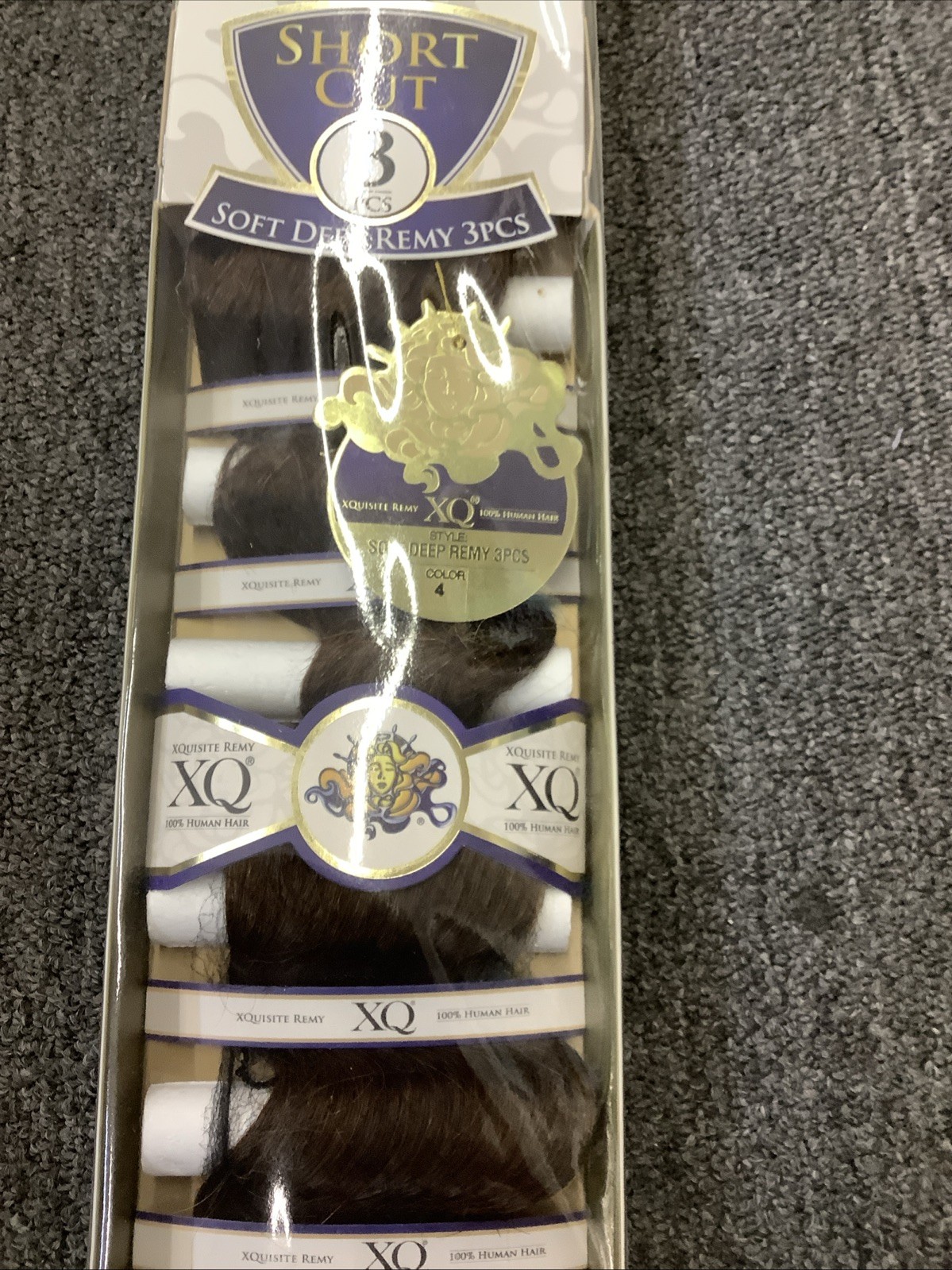 XQuisite Remy 100% Human Hair, Short Cut, 3 Pieces Soft Deep Remy, 4