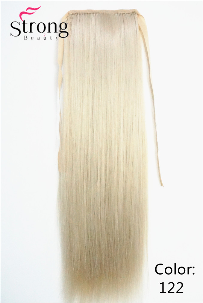 22inch Long Straight Wrap Around Ponytail Hair Extension Synthetic 140-150g
