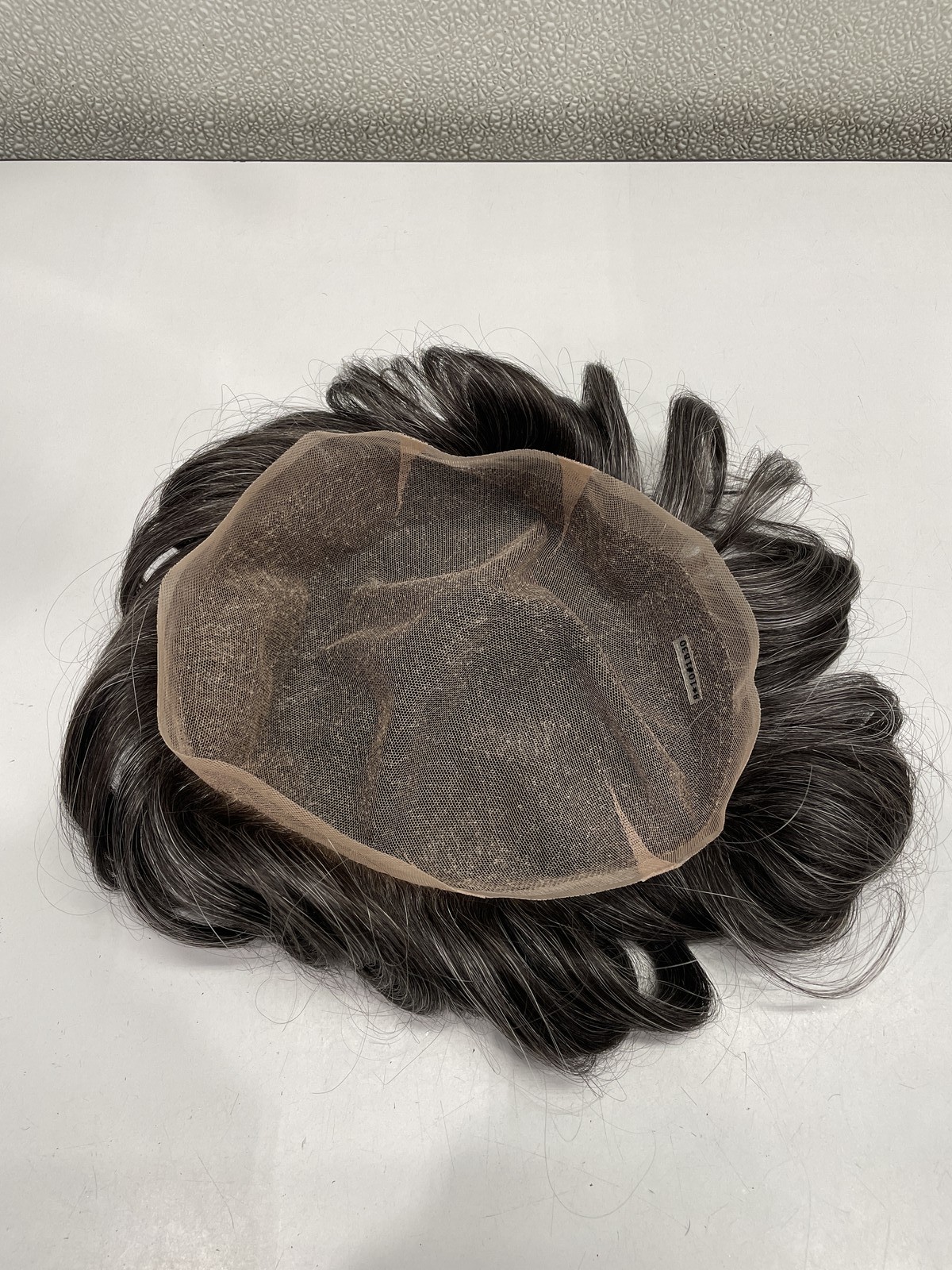 TopUnique Human Hair Touppe For Men, 8×10 Black With Gray Hair