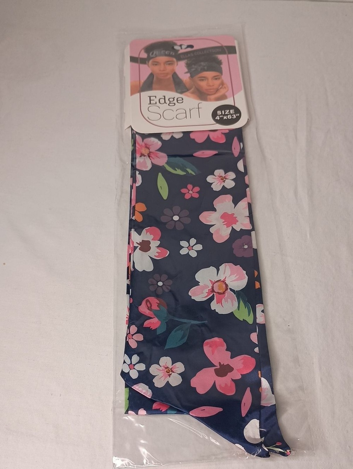 Queen Ellas Collection Women’s Satin Multicolor edge scarf floral
