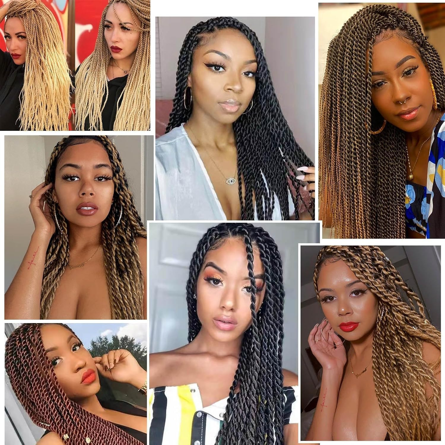 8pk 16″ Senegalese Twist Crochet Braids Pre-Looped Synthetic Braids for Women #2