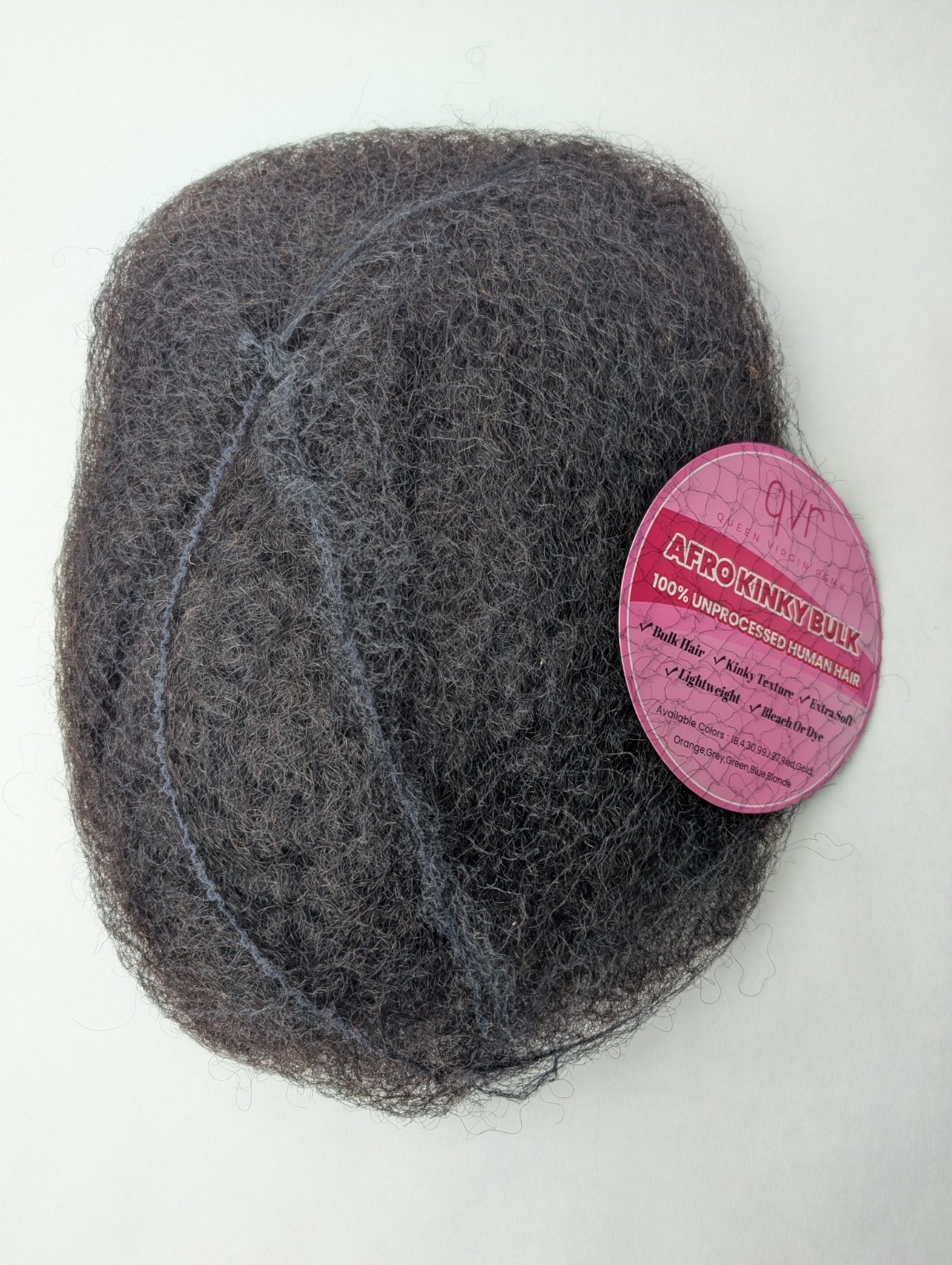 Queen Virgin Remy QVR 10in Afro Kinky Bulk Human Hair 50g Natural Black