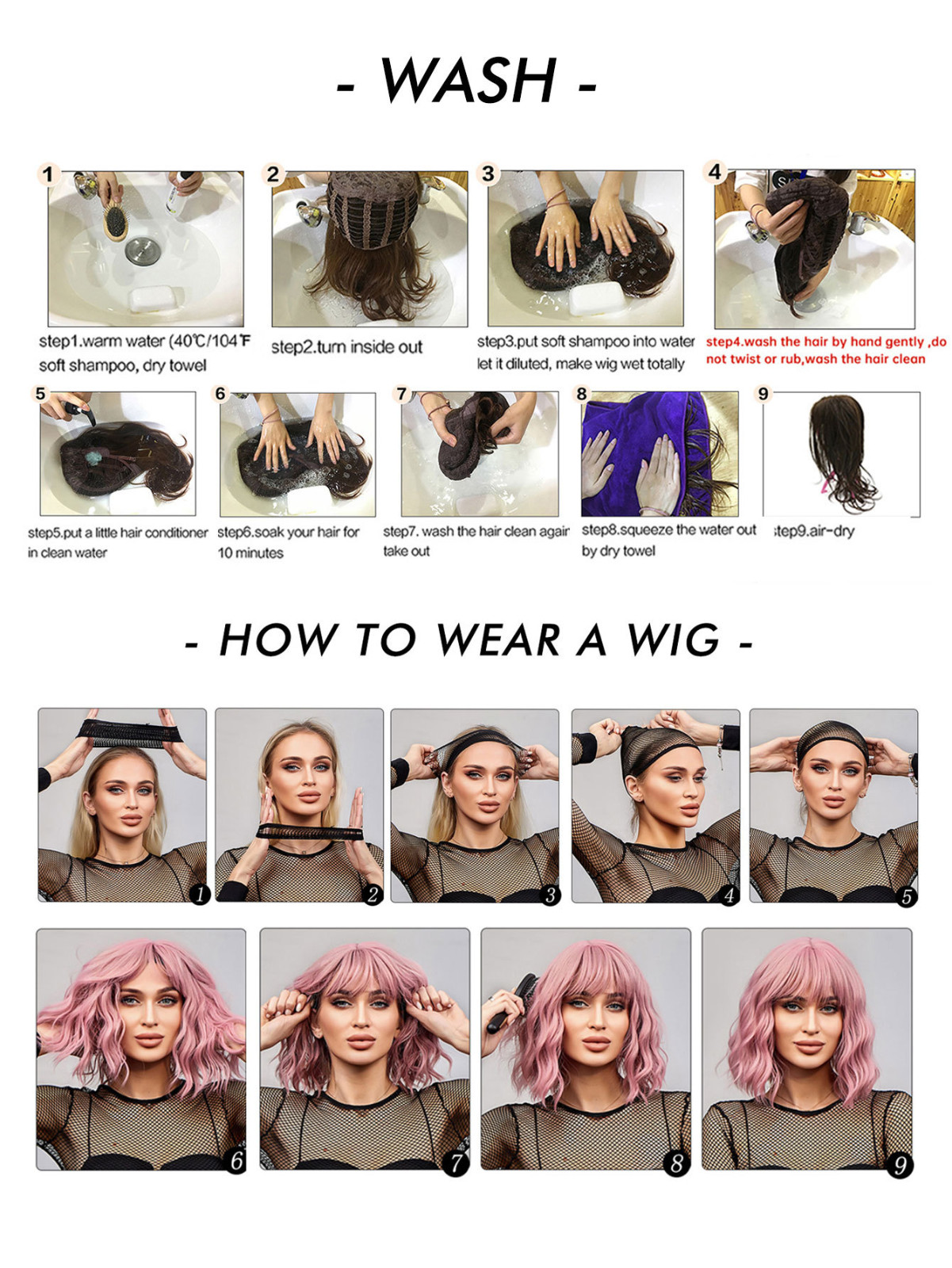 Ombre 613 Blonde Short Curly Wavy Shoulder Length Wig with Bangs Heat Resistant