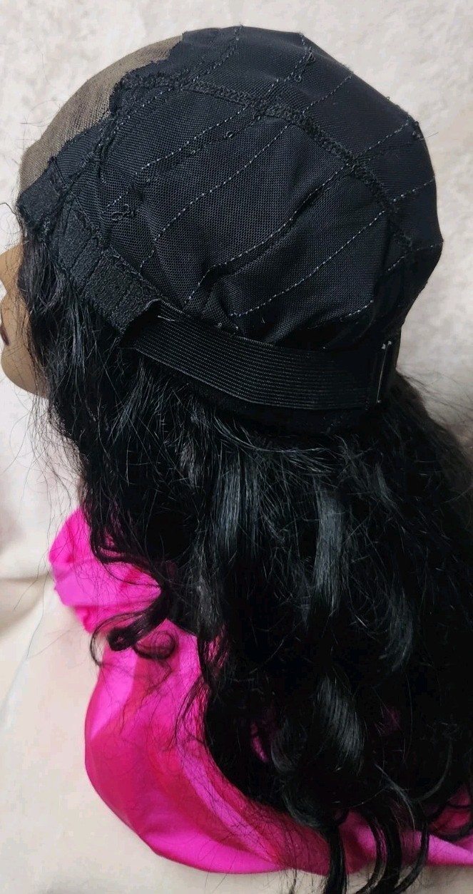 Brazilian 18″ Straight Pre Cut Lace 100%Human Hair 4X4 Closure Wig Cap Size 25