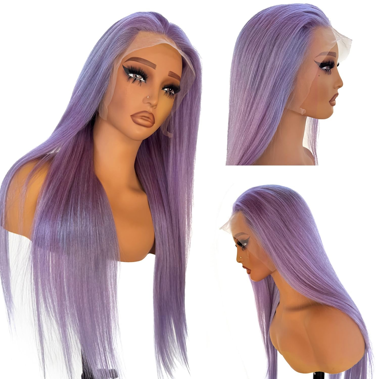 Ubetta Lilac Purple Wig Human Hair 13X6 Lace Front Wigs Human Hair Glueless