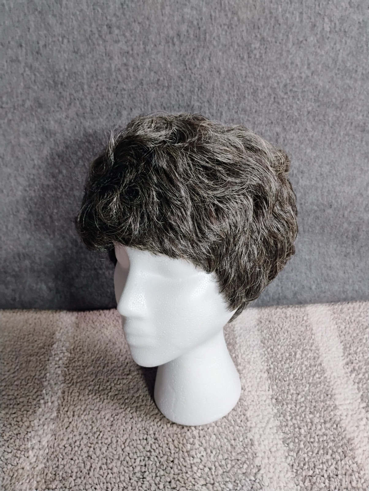 Pixie Wig Gray Salt And Pepper Ombre Full Lace Cap