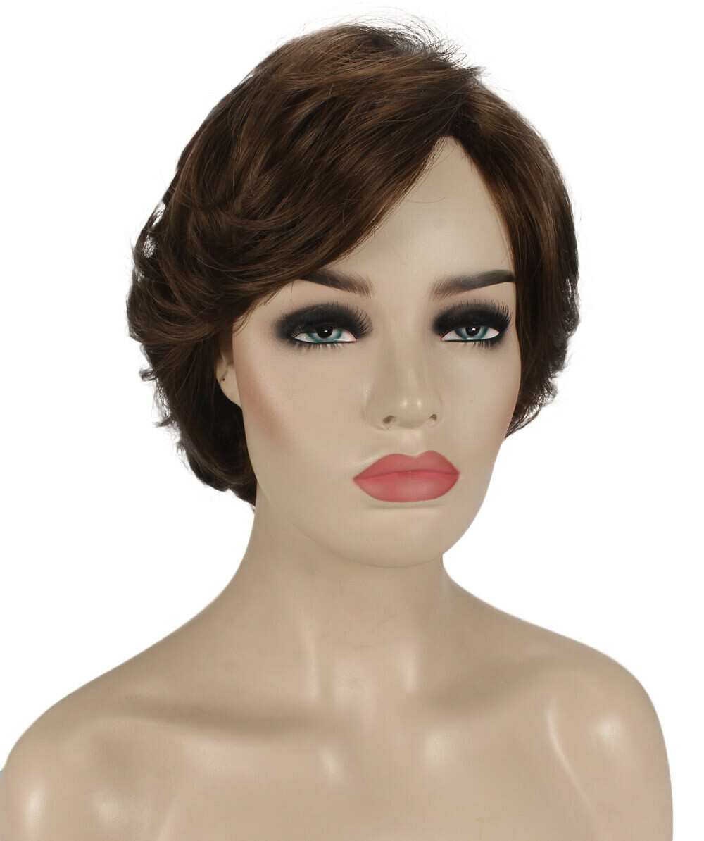 Lana – Straight Kanekalon Synthetic Fiber Full Wig, 3.25 – 6.5 in, Light Brown