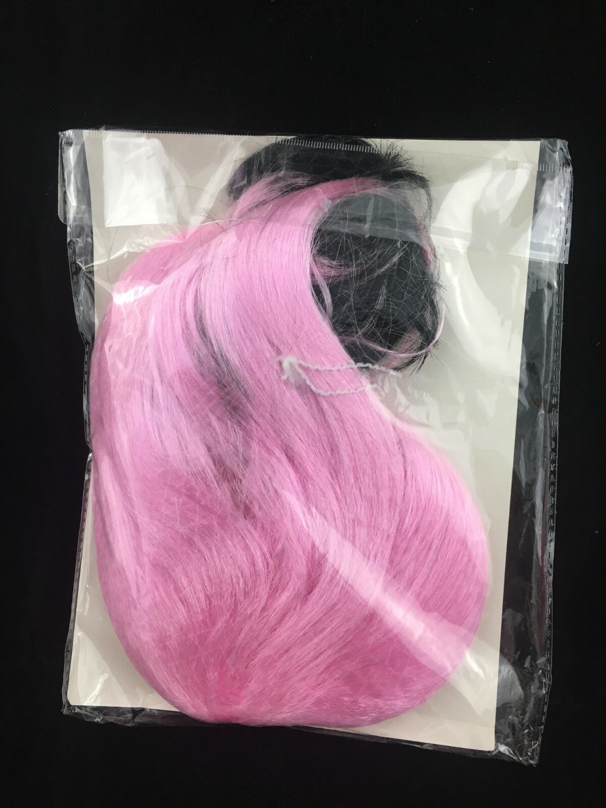 Gothic Pink w/ Black Tips Pixie Wig Straight -Adult -One Size Halloween Cosplay