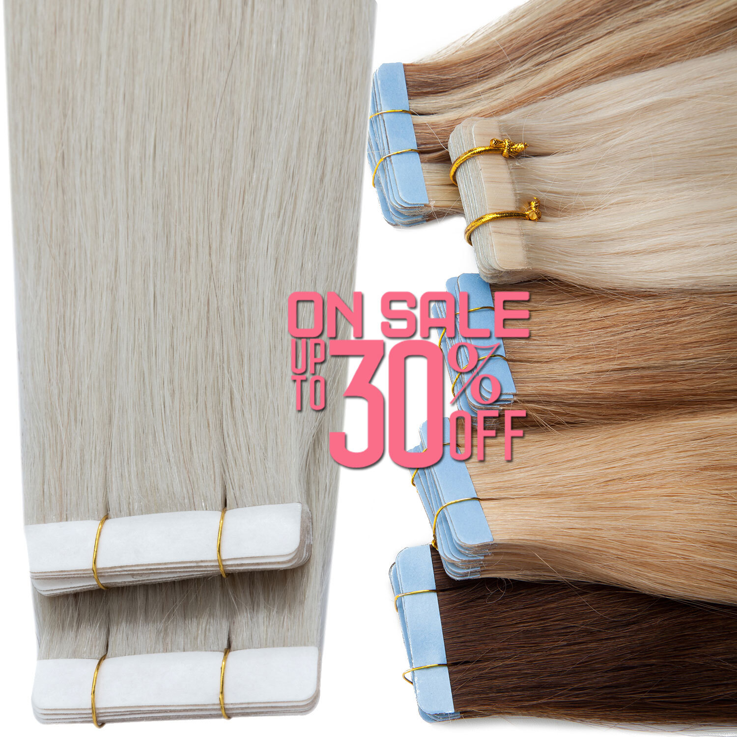 150G THICK Skin Weft Tape In 100% Human Remy Hair Extensions Full Head Highlight