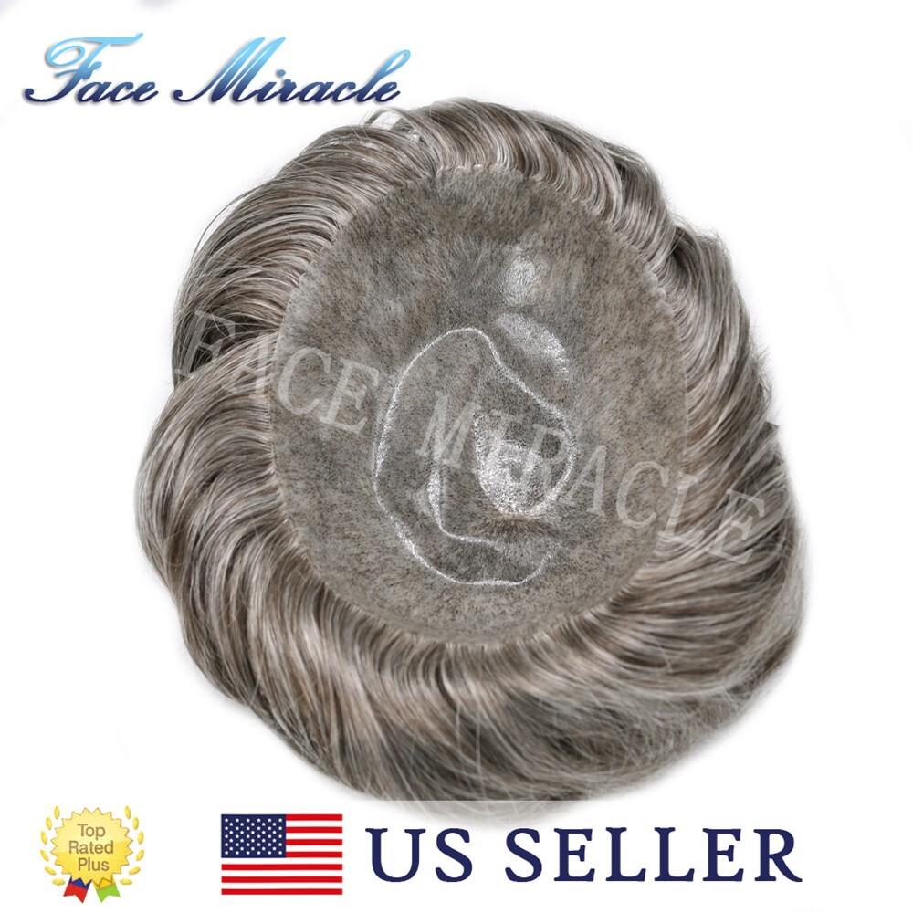 Mens Hair Piece Human Hair System All Poly Thin Skin Toupee for Men Hair Units