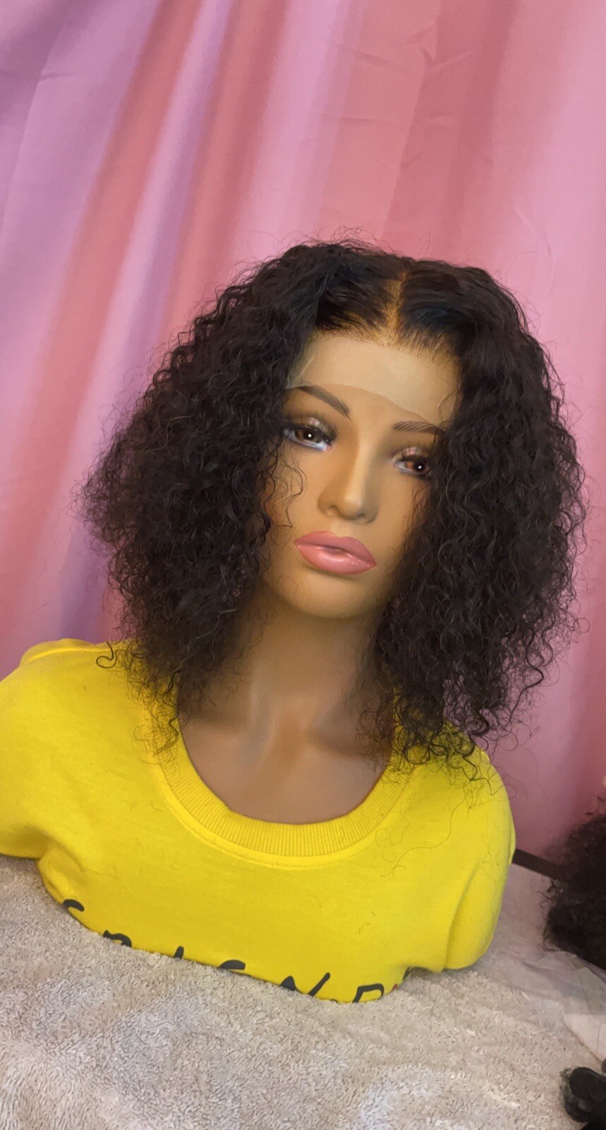 12” Deep Curly 4×4 Closure Wig For women human hair lace front