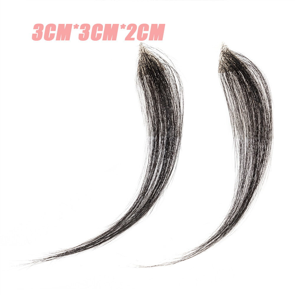 Temple Hair Patches Human Hair Pieces Skin Base Cover-Up Frontal Hairline Toupee