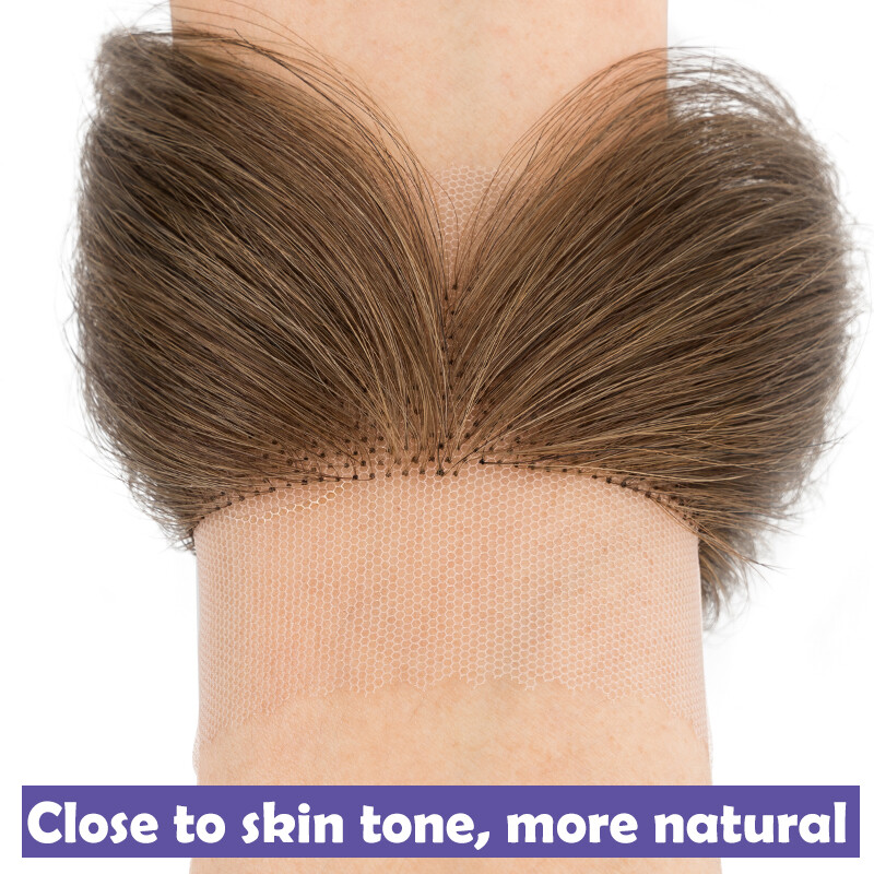 Free Part Women Topper 100 REMY Human Hair Toupee Forehead Hairline Lace Base