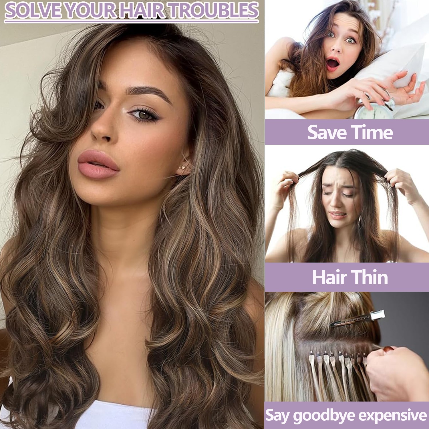 1PCS THICK 100% Real Natural Clip in AS Human Hair Extensions Full Head Straight