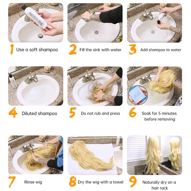Short Layered Wavy Rooted Blonde Mix Synthetic Hair Wigs Women Soft Natural
