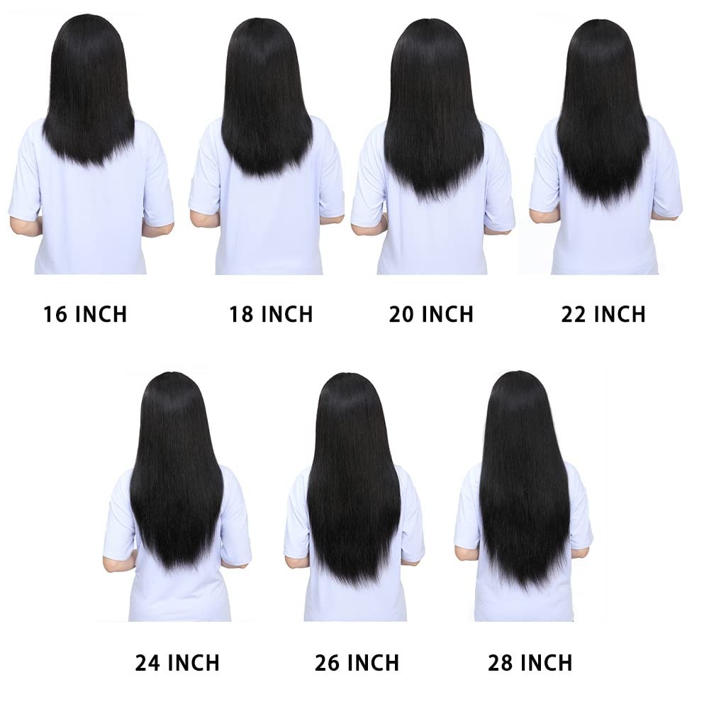 Long Straight Wig with Bangs Human Hair Wigs Glueless Machine Made Wig with Bang