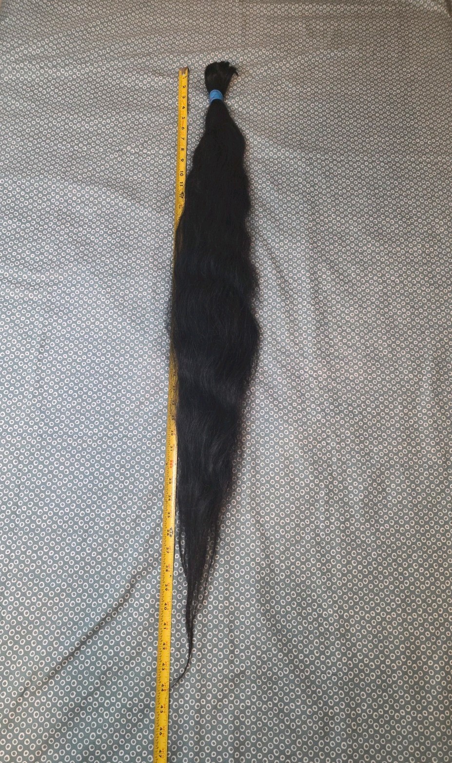 Human Hair Straight Black Ponytail 50 inches 151.1 grams 1pc