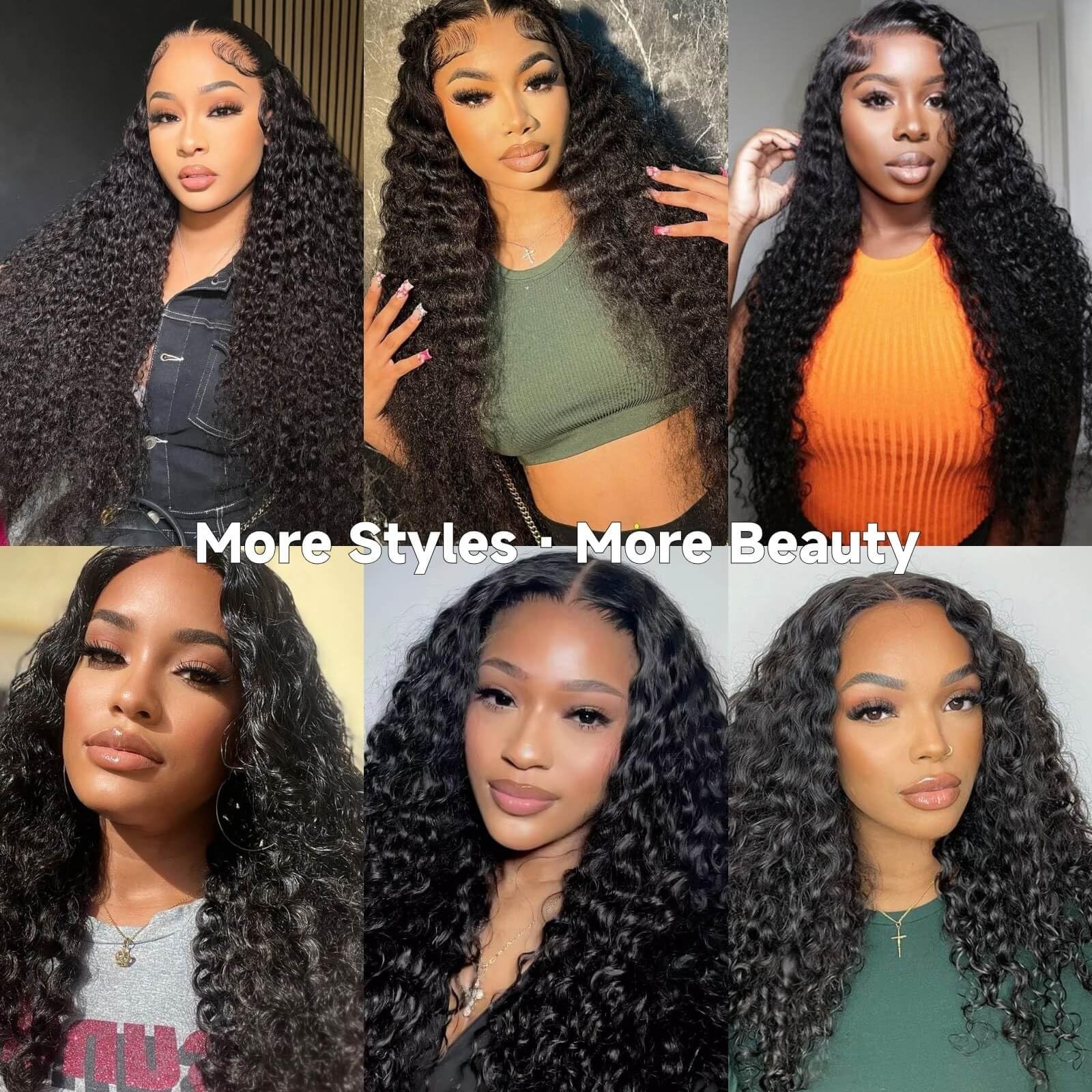 Glueless 18″ Deep Wave Human Hair Wig – 5×5 HD Lace Closure, 200 Density, Curly