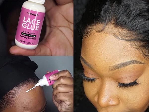 Extreme Hold Lace Glue for Wigs, Waterproof, Invisible Bonding, 1.285 Ounce