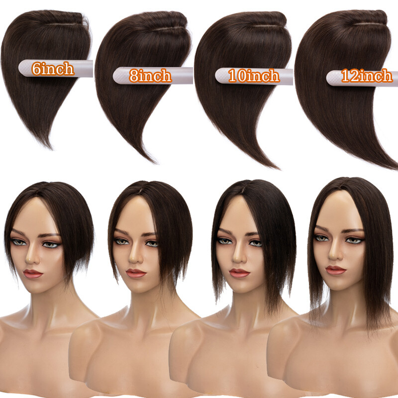 Clip In 100% Real Human Hair Topper Top Hairpiece Toupee Wigs Highlight Thick US