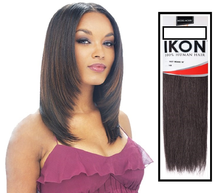 New Model Model Ikon Yaky Weave 100% Human Hair Extensions Color #1B – Off Black