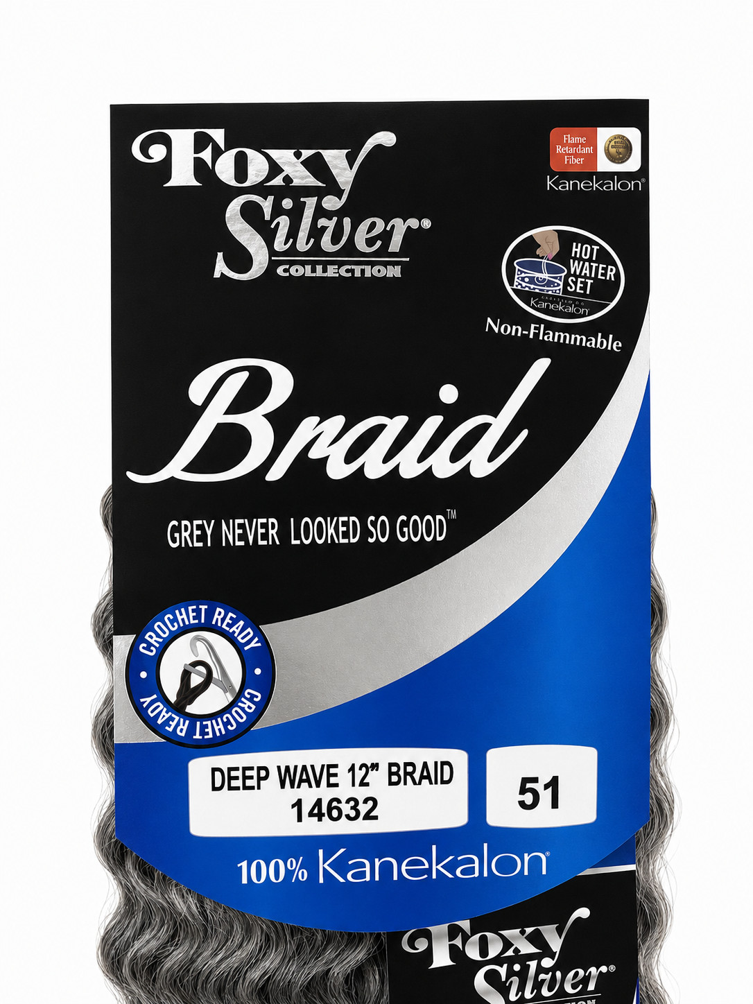 Foxy Silver DEEP WAVE 12” Crochet Braiding Hair