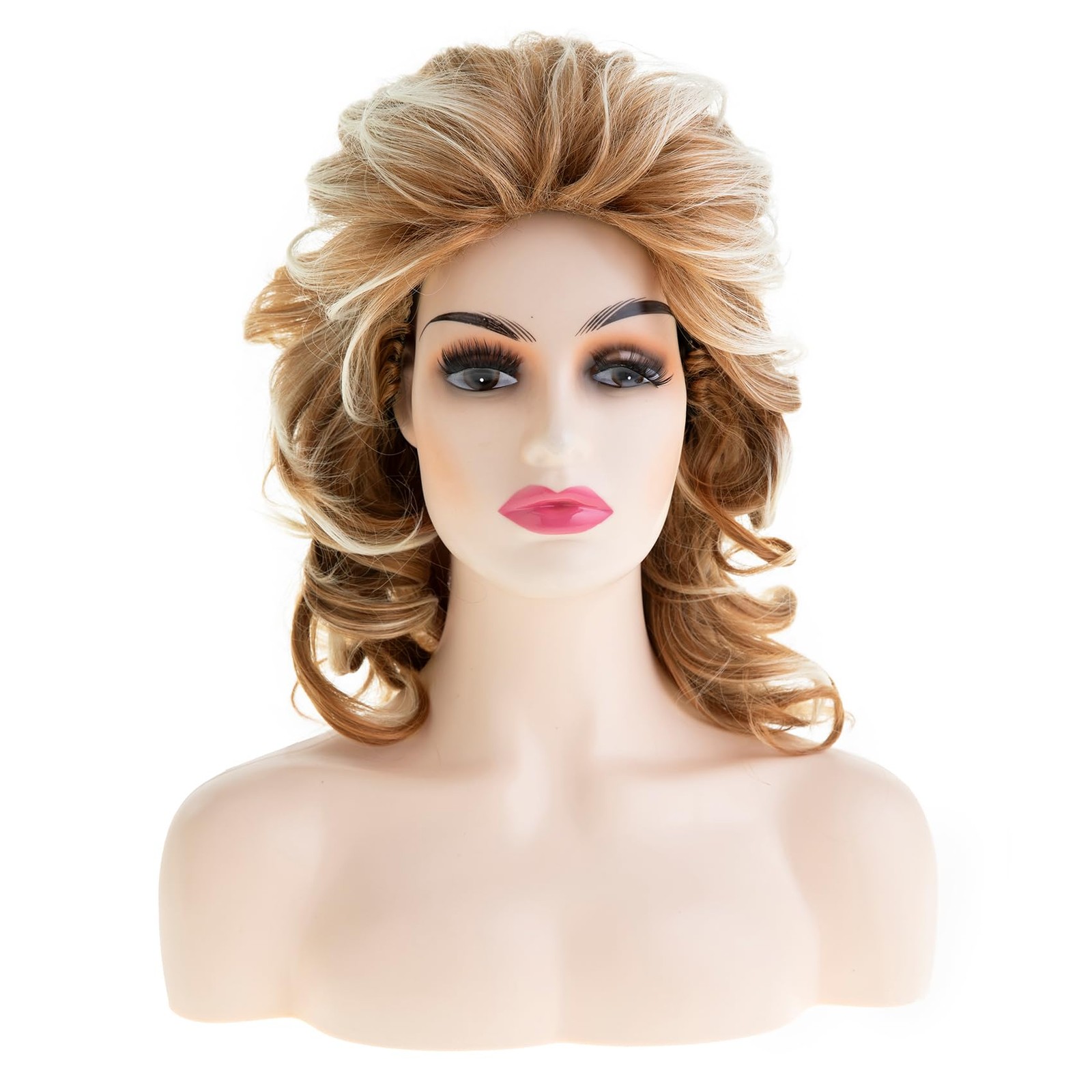 Long Wavy Fluffy Wigs for Women Synthetic Party Halloween Cosplay Wig,Mixed B…