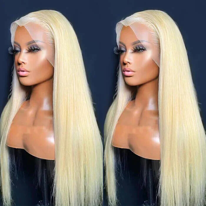 613 Blonde 13*4 HD Lace Wear Go Glueless Wig Pre-Cut Human Hair