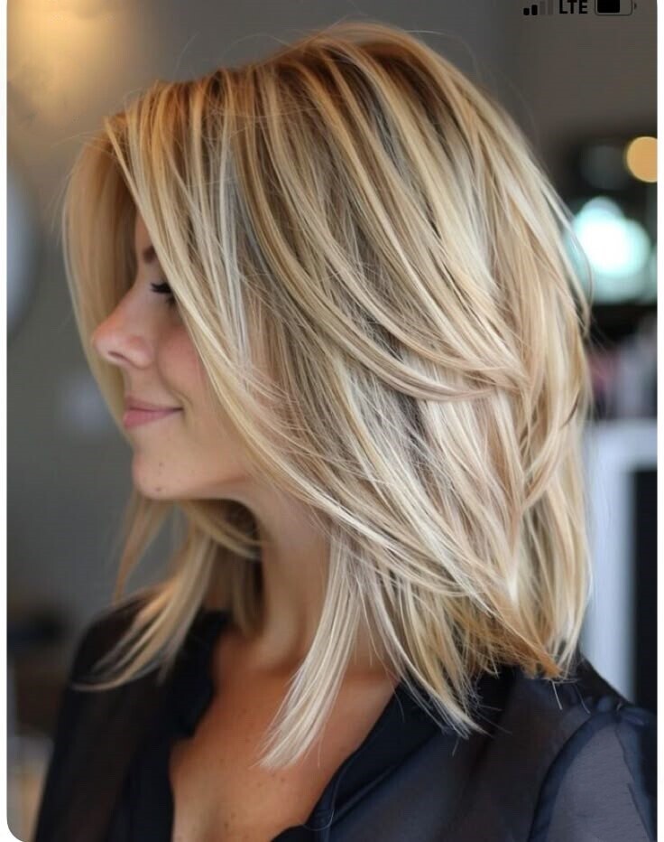Low Density Hair Wig | Blonde Layered Short Straight