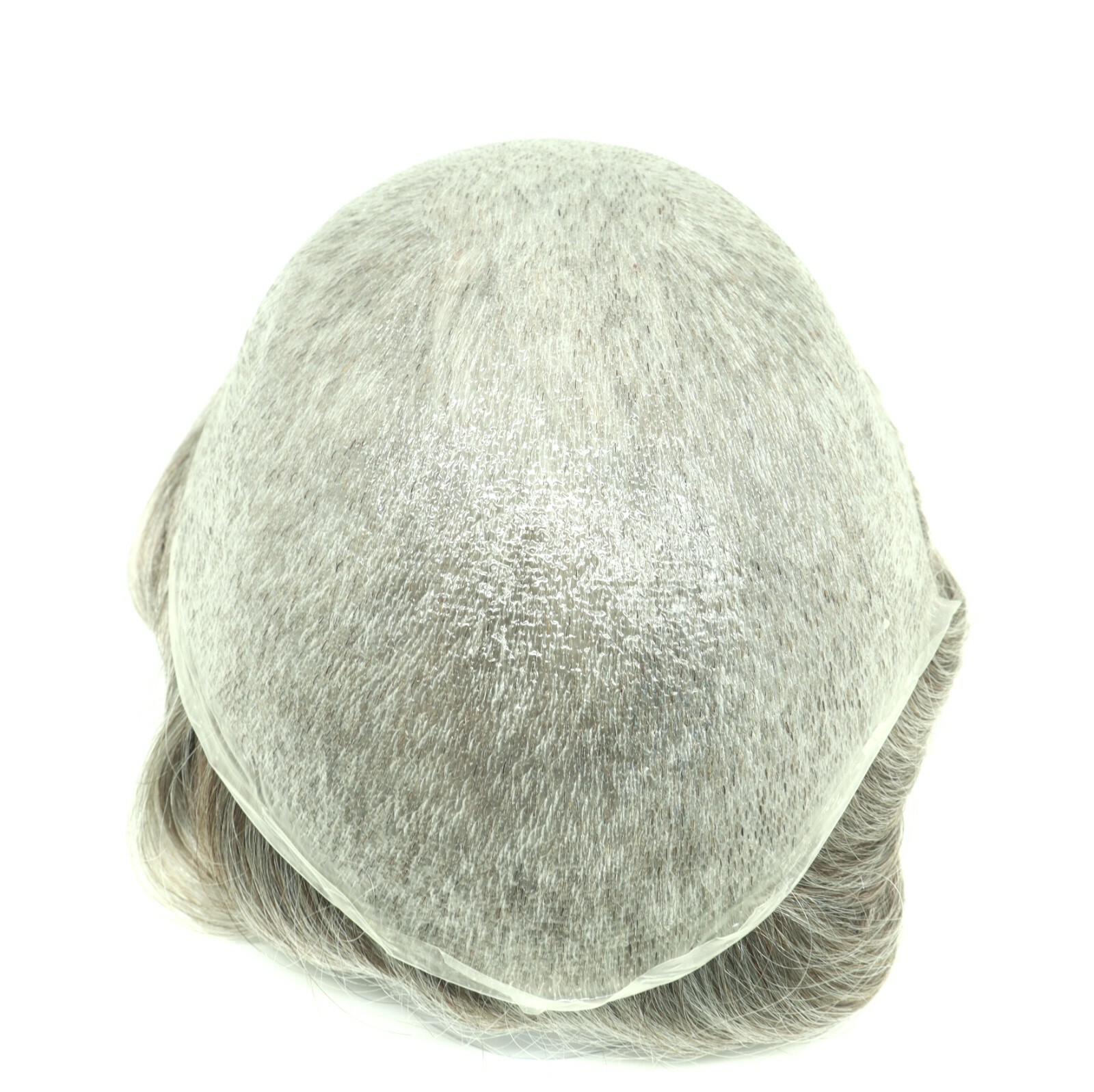 Natural Mens Toupee Hair Replacement System Super Thin Skin V Looped NG #565