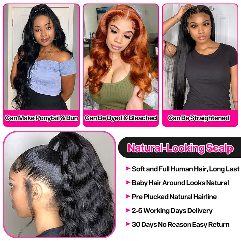 Loose Wavy Silk Base Full Lace Human Hair Wig Pre Plucked Glueless Wig Baby Hair