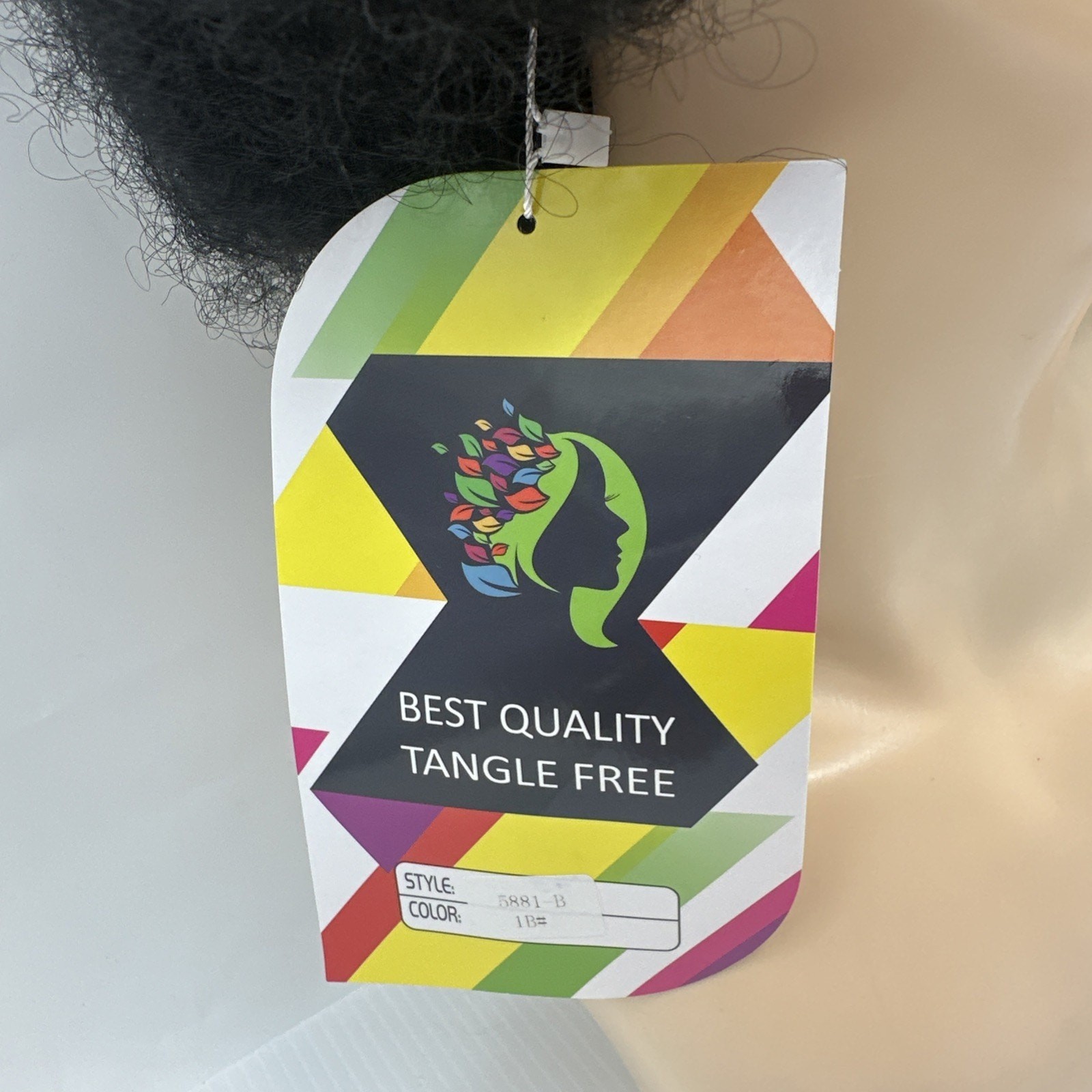 12″ Black Afro/kinky/curly Wig New With Tags, Synthetic, Wig Cap Included {22}