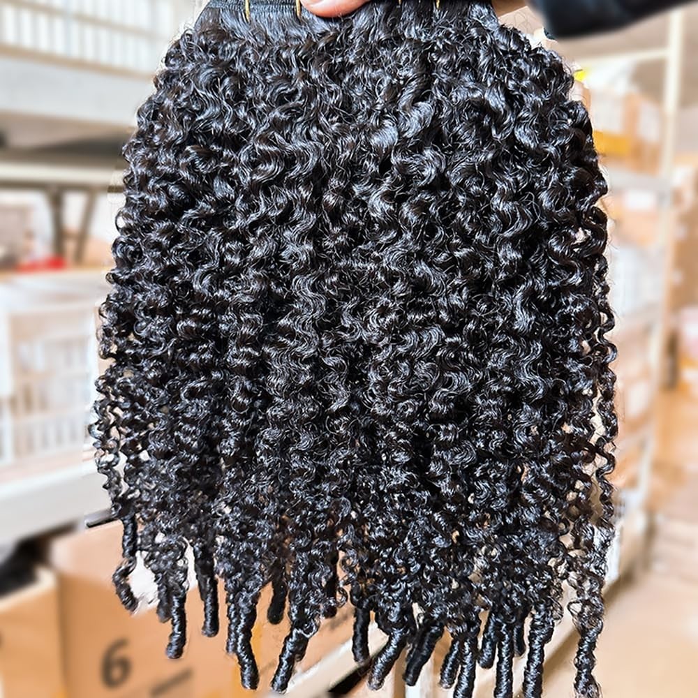 Curly Clip-In Hair Extensions 14 Inch, 240g, 3C4A Lace, 14pcs, Full Head for Bla