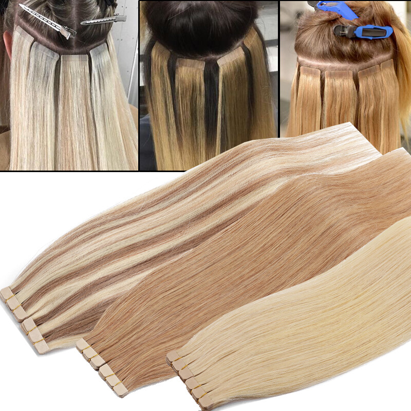 Invisible Tape In 100% Remy Human Hair Extensions Russian Skin Weft 150g 60pc US