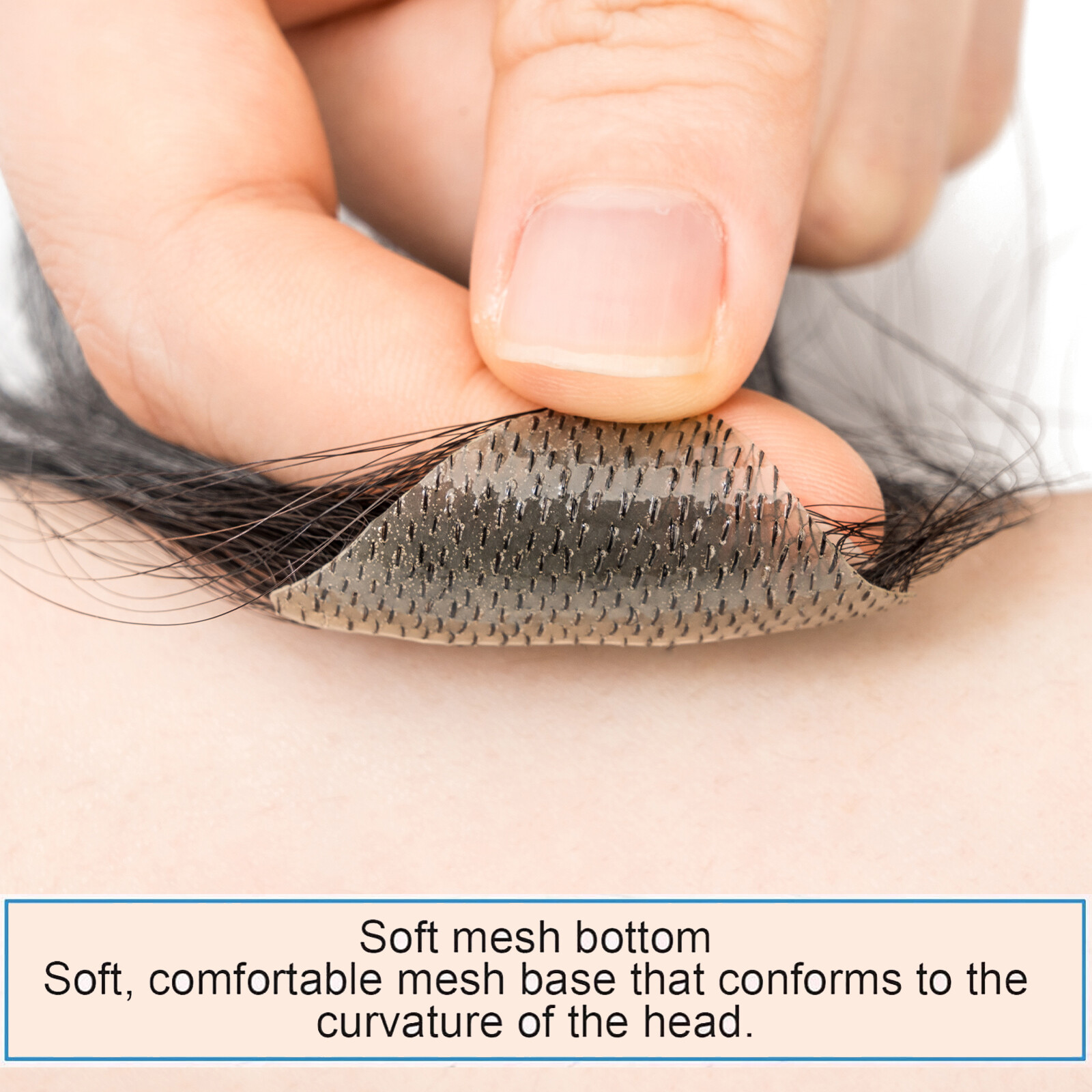 Full PU Bald Spot Remy Human Hair Cover-up Hair Patches Head Top Replacement 8*8
