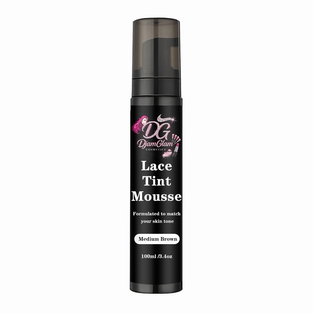 DjamGlam Cosmetics Lace Tint Mousse Wig Care Light & Medium Brown 100ml