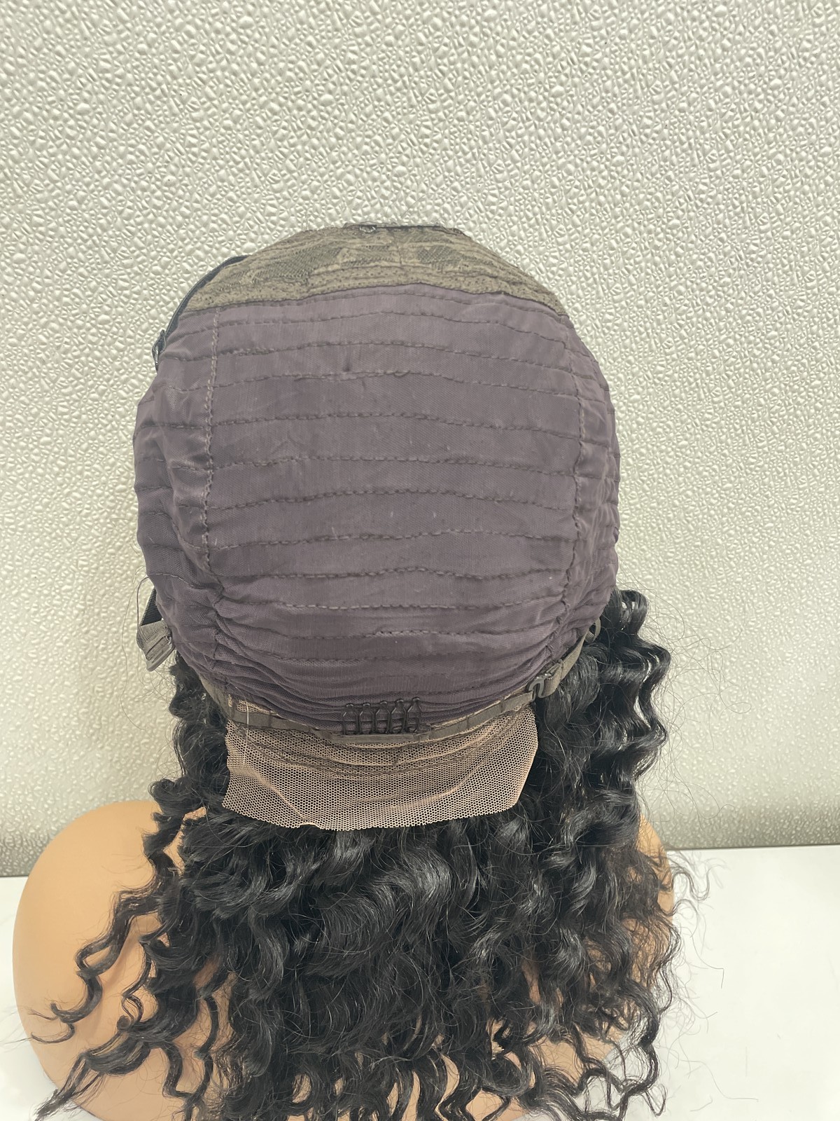Firieya Natural Black Deep Wave Human Hair Blend Lace Front Wig, 18″