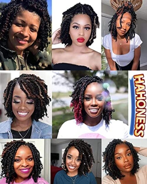 6 Inches 8 Packs Super Short Passion Twist Crochet 6 Inch (Pack of 8) T1B/350