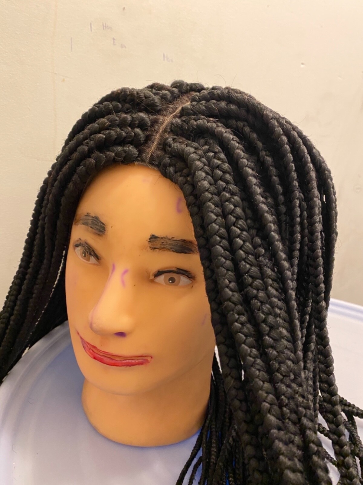 Corn roll with braided hair long