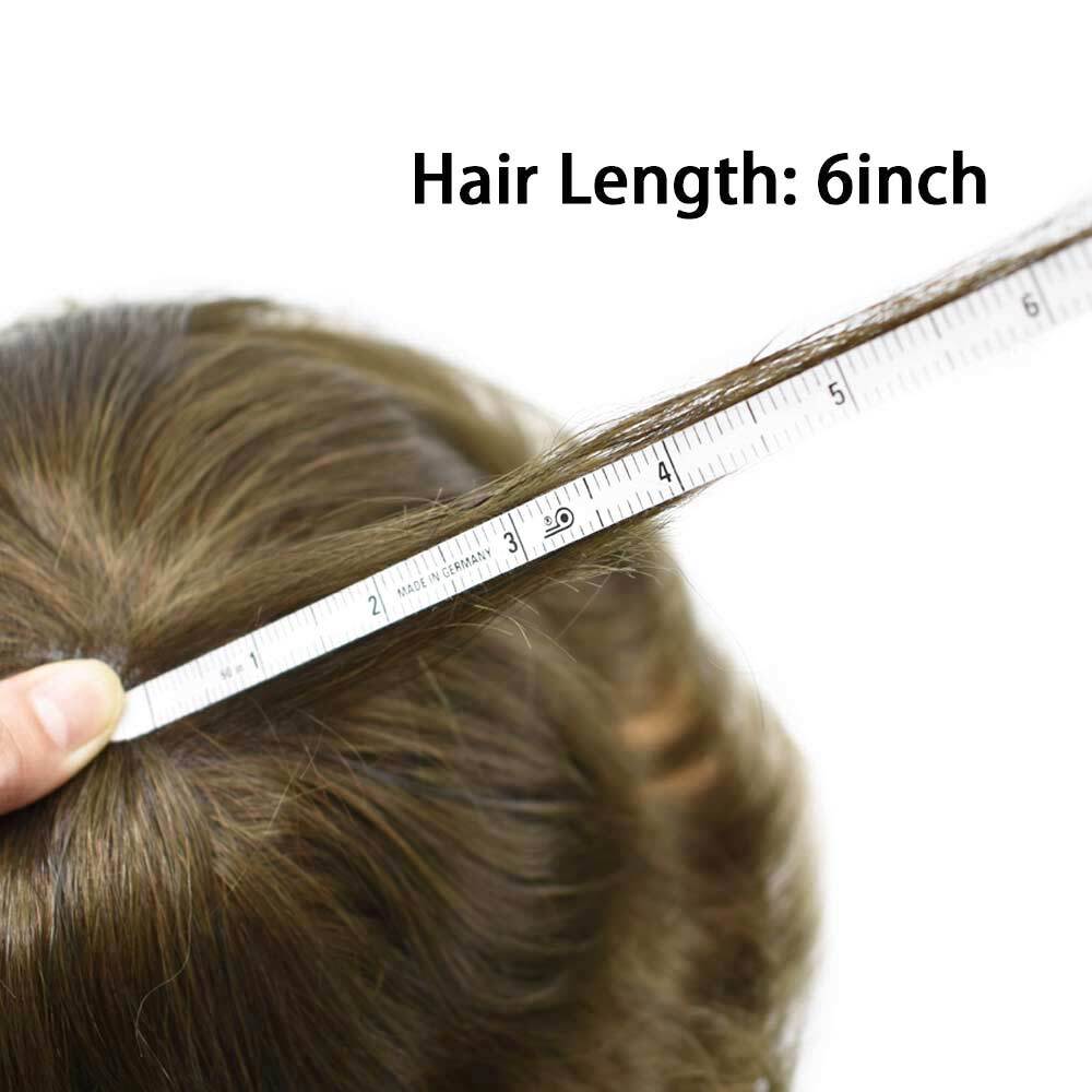 French Lace Front Mens Toupee Hairpeice Poly Skin Human Hair Replacement Systems