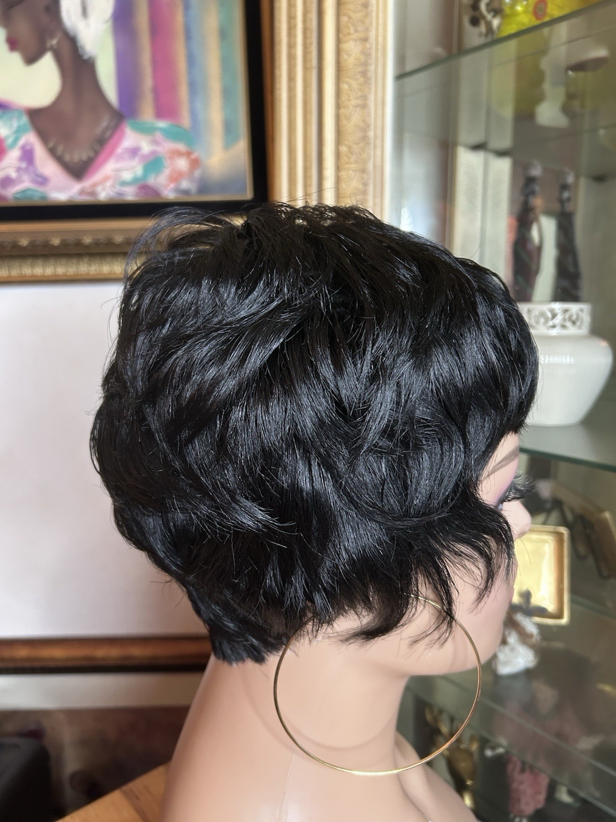 MING- Pixie Custom Unit Human Hair Wigs for Alopecia Women