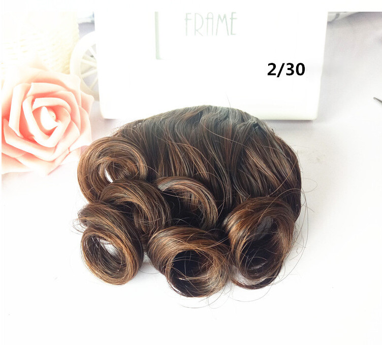 Retro Curly Wavy Bangs Front Fringe Synthetic Clip on Top Hair Pieces Costumes