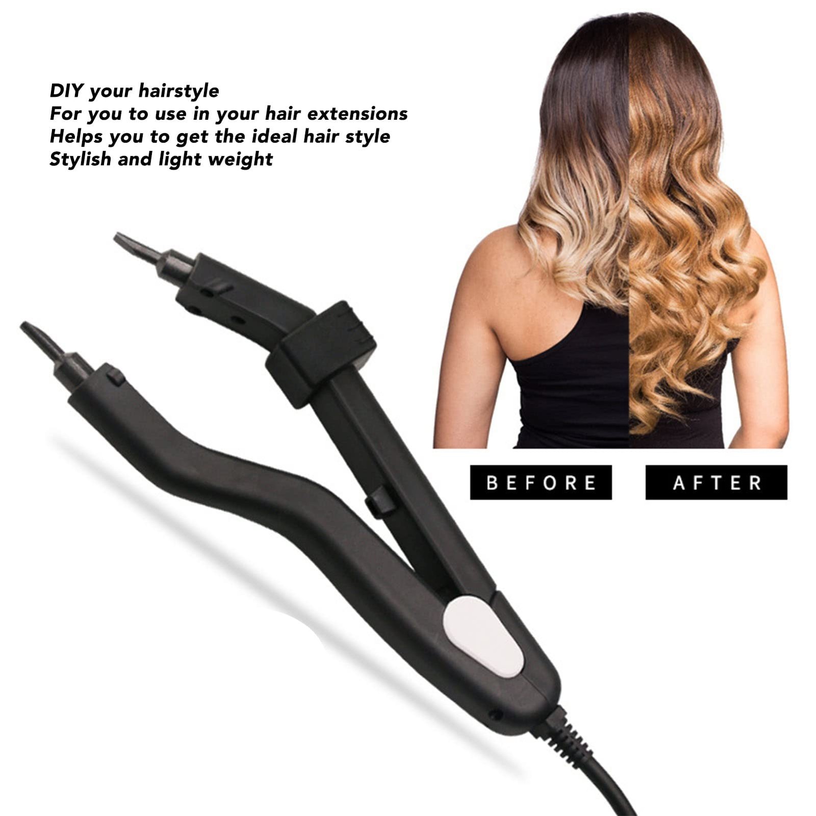 Fusion Hair Extensions Tool – Professional Heat Iron Connector Wand for Hair …